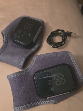 Portable Muscle Therapy Angel Bands with Digital TENS Control - Gray